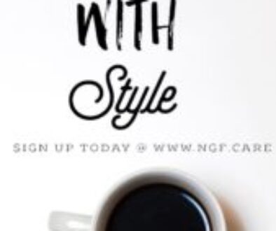 Coffee cup with "Wake Up With Style.